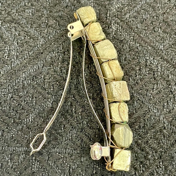 Authentic Pyrite “Fools Gold” Hair Barrette Clip - Picture 5 of 7